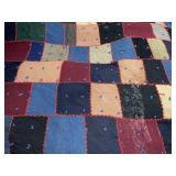 Vintage Heavy  patchwork- 70.5 x 89 inches