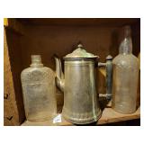 Coffee pot & bottles