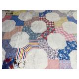 Vintage handmade quilt 73 x 78 inches