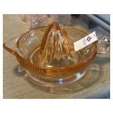 Vintage pink depression glass Hazel Atlas citrus
