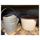 Watering can and bucket