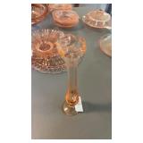 Vintage Pink Glass Bud Vase
