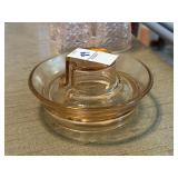 Vintage pink depression glass chicken water baser