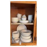 Set of vintage Corelle Snowflake blue dinnerware