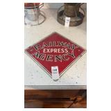 Vintage Railway Express Agency Porcelain Enameled