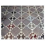 Vintage handmade patchwork quilt/ coverlet 84 x