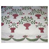 Vintage handmade quilt - 83 x 84 inches