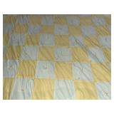 Vintage handmade knotted quilt 73 x 78 inches