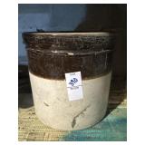 Vintage two-tone stoneware crock