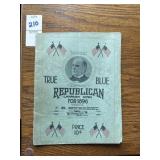 True Blue Republican Campaign Songs for 1896