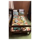 Vintage Wooden bed frame for single and bed (no