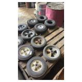 Pallet full of assorted utility tires for