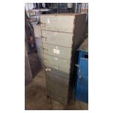 Vintage steel industrial multi drawer storage