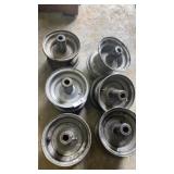 6 steel wheel rim and hub assemblies