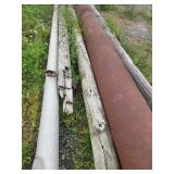 3 telephone poles different sizes