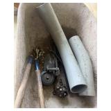 Assorted contents, pipes, etc