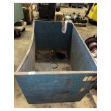 Blue heavy duty industrial metal bin 48.5 X 29.5