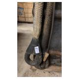 Heavy duty nylon rope slings and wire rope