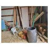 Corner lot metal wood & misc items