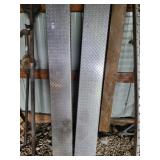 Diamond plate aluminum 8ft. Long 10i . Wide