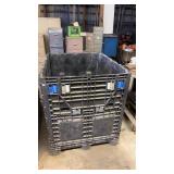 Black plastic storage crate  48x46x40inch with