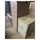 Lot of 3 metal organizing cabinets
