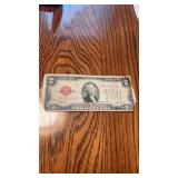 1928 D $2 Red Seal Bill
