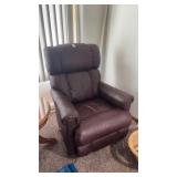 Brown Faux Leather Lounge Chair
