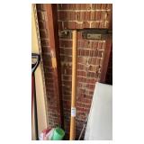 Heavy duty wooden push broom