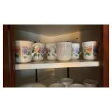 Lot of Mugs and Plastic Plate set