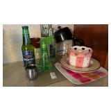 Assorted Kitchen Items, Coffee Pot, Oil