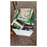 Box of First Aid Items, Cotton Balls, Bandaids,