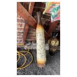 Ceramic floor vase and Decorative black plastic
