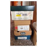 3 boxes of womenï¿½s shoes (size on boxes)