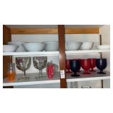 Lot of Drinking Glasses, Bowls, and Mugs