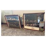 Framed Budweiser Clydesdale 8 horse hitch prints