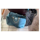 Blue bag with athletic ladder training equipment
