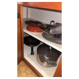 Lot of pots/pans and cooking strainers