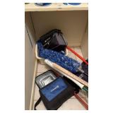 Brooms, step stool, lunch boxes, and more