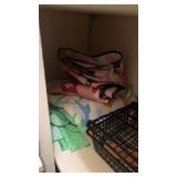Table cloths, fryer basket, blanket, etc.