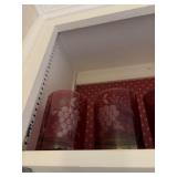 Lot of 7 grape vine detail tinted glasses