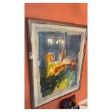 Framed Notre Dame 1994 by Leroy Neiman  30x24inch