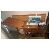 Singer Model 347 Sewing Machine W Cabinet and