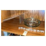 Glass Ash Tray, Slanted Shelf Dividers, and Mini