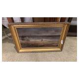 Vintage Framed Beach Oil Painting