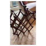 Vintage MCM accordion style expandable wooden