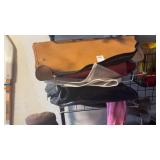 Lot of leather and assorted golf bags