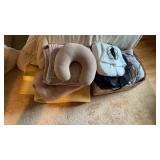 Neck Pillow, Blankets, etc.