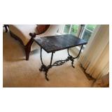 Vintage 1920s side table Italian Portoro-style