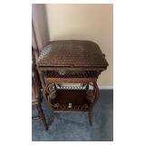 Antique Wicker Sewing Stand